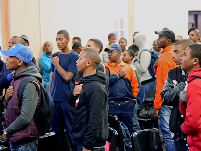 Father A Nation Guyology - High School boys taking a pledge